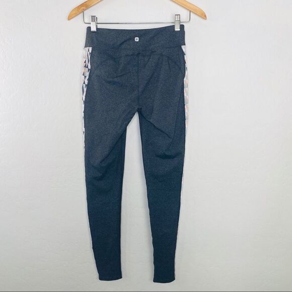 Soybu gray full length geometric stripe legging S - Picture 3 of 6